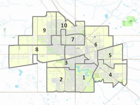 The City of Regina's electoral wards were last updated in 2014.