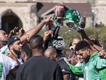 The Riders were thrilled to practice on Parliament Hill on Tuesday.