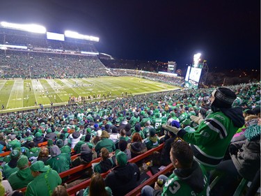 A man disagrees with a call during the last CFL game at old Mosaic Stadium in Regina, Sask. on Saturday Oct. 29, 2016. MICHAEL BELL