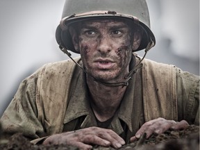 Andrew Garfield stars as Desmond Doss in Hacksaw Ridge.