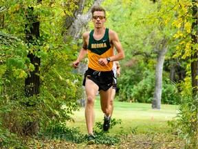 University of Regina Cougars cross-country runner Adam Strueby, shown en route to winning the 2016 Cougar Trot, captured the title again on Saturday.