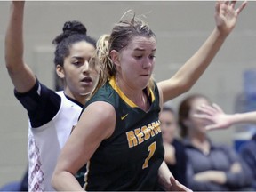 University of Regina Cougars forward Charlotte Kot, shown here in a file photo, led her team in scoring in its sweep of the Victoria Vikes this weekend.