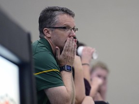 University of Regina head coach Dave Taylor, shown here in a file photo, hopes the Cougars women's basketball team can bounce back from its first loss of the Canada West season.