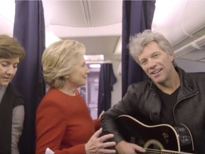 A video came out Tuesday morning of Hillary Clinton's campaign staff, plus Jon Bon Jovi, participating in the newest Internet craze.