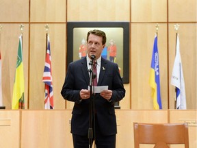 Mayor Michael Fougere and council were sworn in at City Hall in Regina.