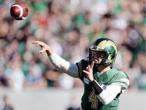 University of Regina Rams quarterback Noah Picton, shown here in a file photo, was named the top player in Canadian university football on Thursday.