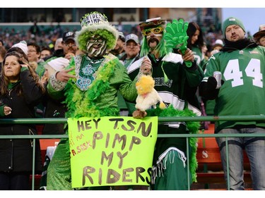 REGINA, SASK :  October 29, 2016  --  Fans at the  Saskatchewan Roughriders final home game ever at the old Mosaic Stadium in Regina. TROY FLEECE / Regina Leader-Post