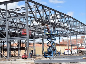 The International Trade Centre under construction at Evraz Place in Regina.  The project was issued a $22.3 million permit in October.