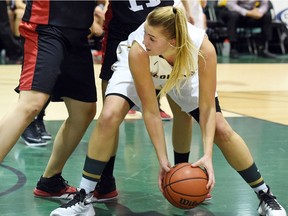 University of Regina Cougars forward Charlotte Kot, shown here in a file photo, hopes to return from a knee injury after Christmas.