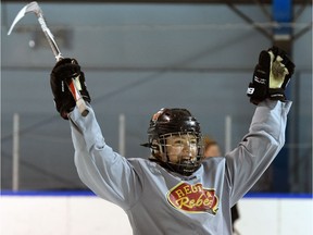 The Regina Rebels' Miranda Hatt is the lone Regina player on Saskatchewan's team at the Canadian under-18 women's hockey championship.