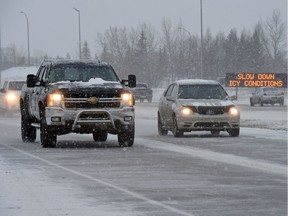 The RCMP is warning drivers to use extreme caution as freezing rain has created dangerous conditions on highways.
