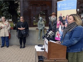 20,000 Homes is a collaborative, nationwide initiative that aims to house 20,000 of Canada's most vulnerable homeless people by July 2018. In Regina, the project is co-ordinated by YWCA Regina and involves more than 20 participating agencies. Melissa Coomber-Bendtsen, CEO of YWCA speaks at the news conference.