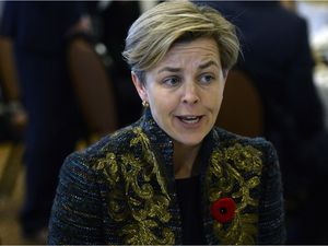 REGINA,Sk: NOVEMBER 9, 2016 --Federal Conservative leadership candidates took part in a Regina Chamber of Commerce lunch talking with Chamber members. Here Kellie Leitch. BRYAN SCHLOSSER/Regina Leader Post