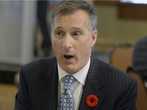 REGINA,Sk: NOVEMBER 9, 2016 --Federal Conservative leadership candidates took part in a Regina Chamber of Commerce lunch talking with Chamber members. Here Maxime Bernier. BRYAN SCHLOSSER/Regina Leader Post