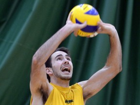 University of Regina Cougars volleyball player Dalton Wolfe has moved from setter to outside hitter this season.
