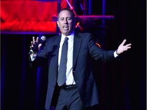 Comedian Jerry Seinfeld, shown here in a recent performance in New York City, performed at Regina's Brandt Centre on Friday night.