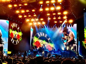 Guns N' Roses, shown performing at the 2016 Coachella Valley Music & Arts Festival, will play Regina's new Mosaic Stadium on Aug. 27, 2017.