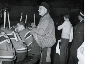 Dick Irvin Sr. coaching the Montreal Canadiens.