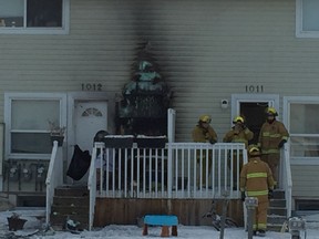 Fire crews responded to a fire at Gladmer Park on Tuesday morning but the homeowner had put the fire out before they arrived. PHOTO BY CRAIG BAIRD