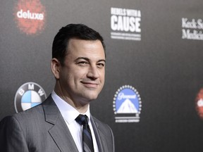 FILE - In this March 20, 2014, file photo, television personality and event host Jimmy Kimmel attends the 2nd Annual "Rebels With a Cause" Gala benefiting the USC Center for Applied Molecular Medicine at Paramount Pictures Studios in Los Angeles. The Oscars finally have a host: Kimmel will emcee the 89th Academy Awards. Kimmel will be hosting the show for the first time, the Academy of Motion Pictures announced Monday, Dec. 5, 2016.