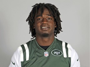 FILE - This is a 2013 file photo showing New York Jets running back Joe McKnight. Former NFL player McKnight has been shot to death following an argument at an intersection with another motorist. Jefferson Parish (La.) Sheriff Newell Normand says it happened about 2:43 p.m. Thursday, Dec. 1, 2016, in Terrytown, a suburb of New Orleans.