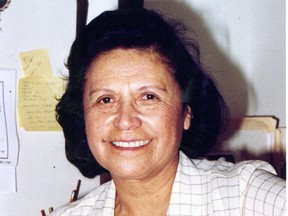 Jean Goodwill, one of the first Indigenous women in Canada to complete a nursing program, was honoured widely for her decades of work in working to improve the health of her people. This photo shows her in 1992.