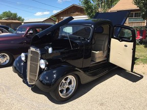 This 1936 one-of-a-kind Chev truck attracts attention at show ’n’ shines.