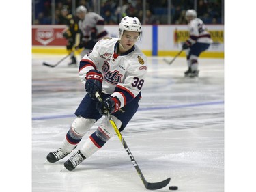 Regina Pats defenceman Dawson Davidson had one goal and one assist in Friday's win over the Saskatoon Blades.