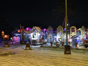 A house on Champ Crescent that is dubbed Candy Cane Lane for the holidays in Regina.