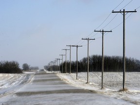 Blowing snow makes its way across grid roads and fields in the Regina area as the cold weather continues.