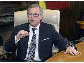 Premier Brad Wall during his 2016 year-end interview.
