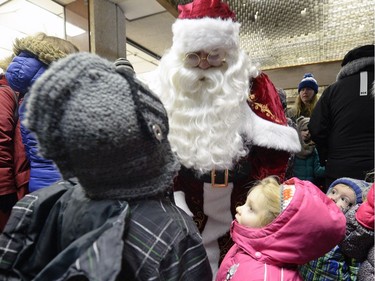 Santa entertained the crowds at City Hall on Tuesday.