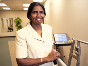Shanthi Johnson, professor in the Faculty of Kinesiology and Health Studies at the University of Regina, launched a research project that improved seniors' physical and emotional health by teaching them simple exercises.