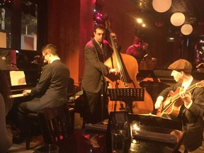 The Ben Paterson Trio performs in New York on Dec. 13. The musicians are, left to right, Paterson (piano), George deLancey (bass) and Nick Russo (guitar).