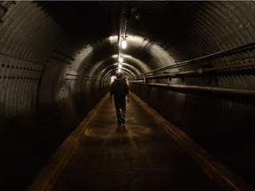 The main tunnel to the Diefenbunker, Canada's Cold War Museum, in Carp, Ont., on Wednesday, July 8, 2015. THE CANADIAN PRESS/Sean Kilpatrick
