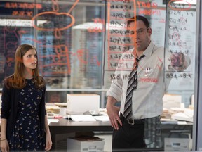 Anna Kendrick (left) and Ben Affleck in a scene from The Accountant.