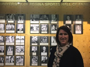 Former University of Regina Cougars women's basketball coach Christine Stapleton — now the athletic director at the University of Calgary — returned to the U of R on the weekend.