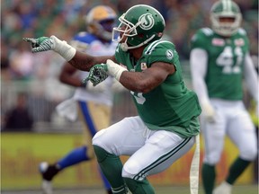 Playing for the Riders and living in Regina are among the reasons why defensive end Jonathan Newsome signed a contract extension on Tuesday.