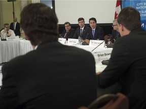 Prime Minister Justin Trudeau makes opening remarks to mayors at the meeting with the Federation of Canadian Municipalities in Ottawa, Friday January 20, 2017.