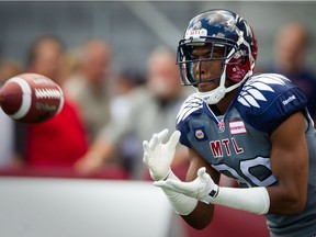 Receiver Duron Carter, above, has received an endorsement from Saskatchewan Roughriders quarterback and former Montreal Alouettes teammate Kevin Glenn.