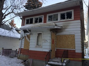 A home at 691 Montague St. was heavily damaged by a fire on Sunday night.