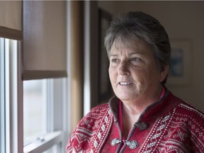 Phyllis Longobardi, a teacher, coach and school administrator at La Loche Community School in northern Saskatchewan, is seen at home in Amherst, N.S. on Friday, Nov. 25, 2016. Phyllis Longobardi remembers hearing two blasts before she saw the gun. The assistant principal at the La Loche high school in northern Saskatchewan remembers that the lunch bell had rung on Jan. 22, 2016, and she was coaxing students to get to class.