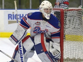 Former Regina Pat Canadians goalie Dean McNabb, shown in this file photo, was acquired by the WHL's Regina Pats on Tuesday in a deal with the Victoria Royals.