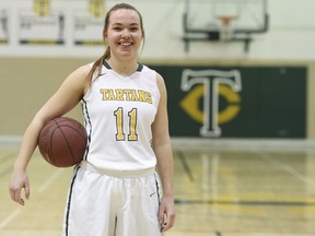 Claire Douglas, shown in this file photo, helped the Campbell Tartans senior girls basketball team win its fourth consecutive city title Friday night.