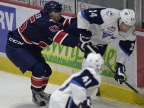 Regina Pats defenceman Liam Schioler, left, is willing to sacrifice playing time for the good of the team.