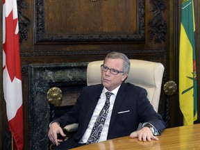 Premier Brad Wall during a year-end interview.