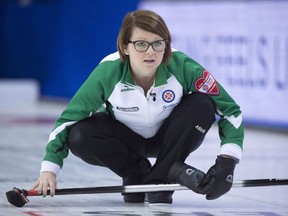 Jolene Campbell, shown skipping Team Saskatchewan at the 2016 Scotties Tournament of Hearts in Grande Prairie, Alta., is hoping to earn a berth in this year's provincial Scotties.