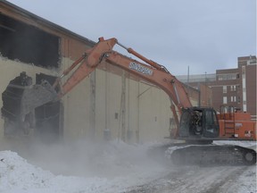 The demolition of Exhibition Stadium in Regina officially began on Tuesday January 17, helping to make way for the International Trade Centre development.