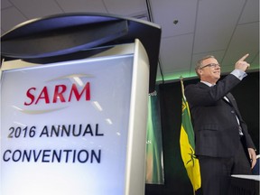Premier Brad Wall at the Saskatchewan Association of Rural Municipalities (SARM) 2016 annual convention in Regina.
