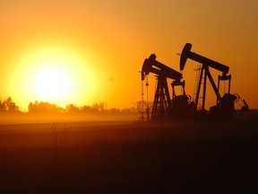 A pumpjack operates near Weyburn.